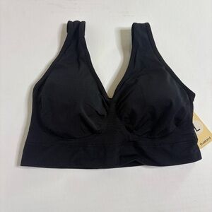 Truekind Wireless Bralette Bra Size L Black Everyday Throw-on 32D, 34C, 36B, 38B